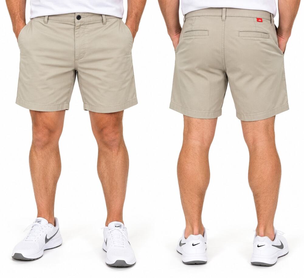 Nike Dri-FIT Golf Shorts Mens 38 Khaki Beige Stretch Flat Front 7" Inseam
